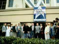 The entire casts of TOS and TNG at dedication of Roddenberry Building, 1991
